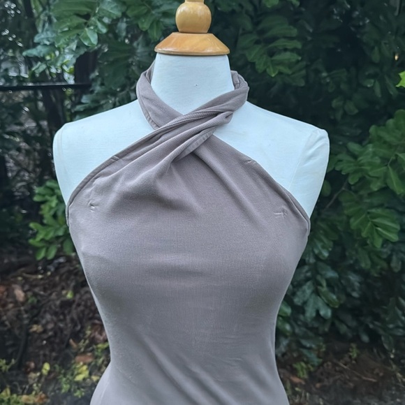 NBD Anju Midi Dress in Deep Taupe, size medium - Picture 4 of 11